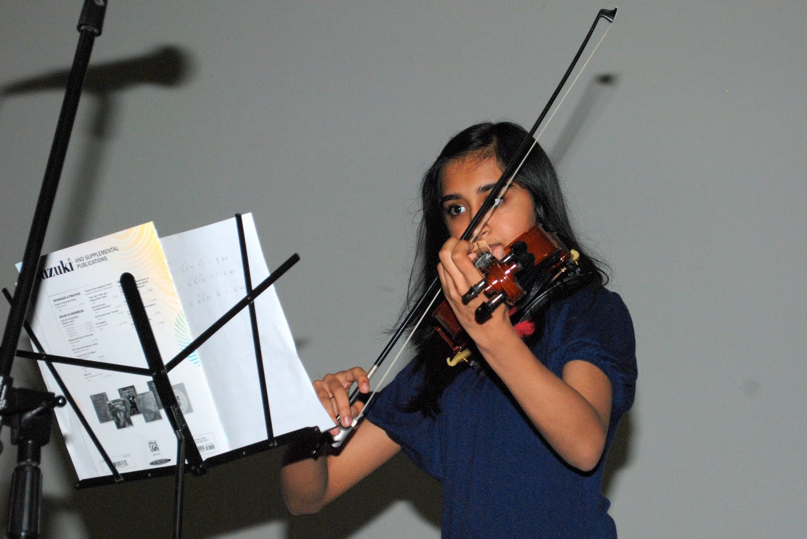 A violinist performing