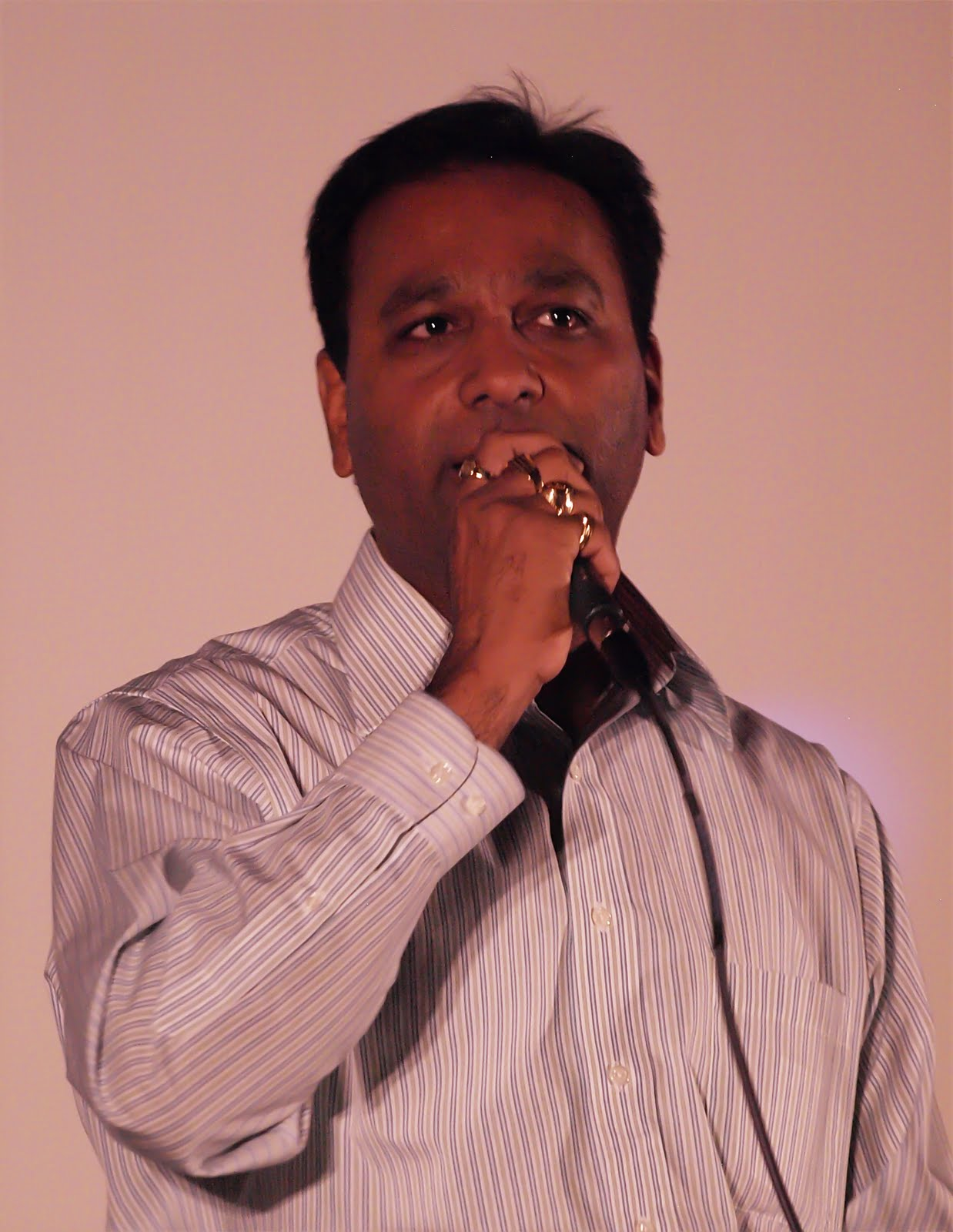 A man singing