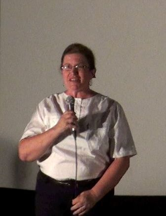 A woman singing
