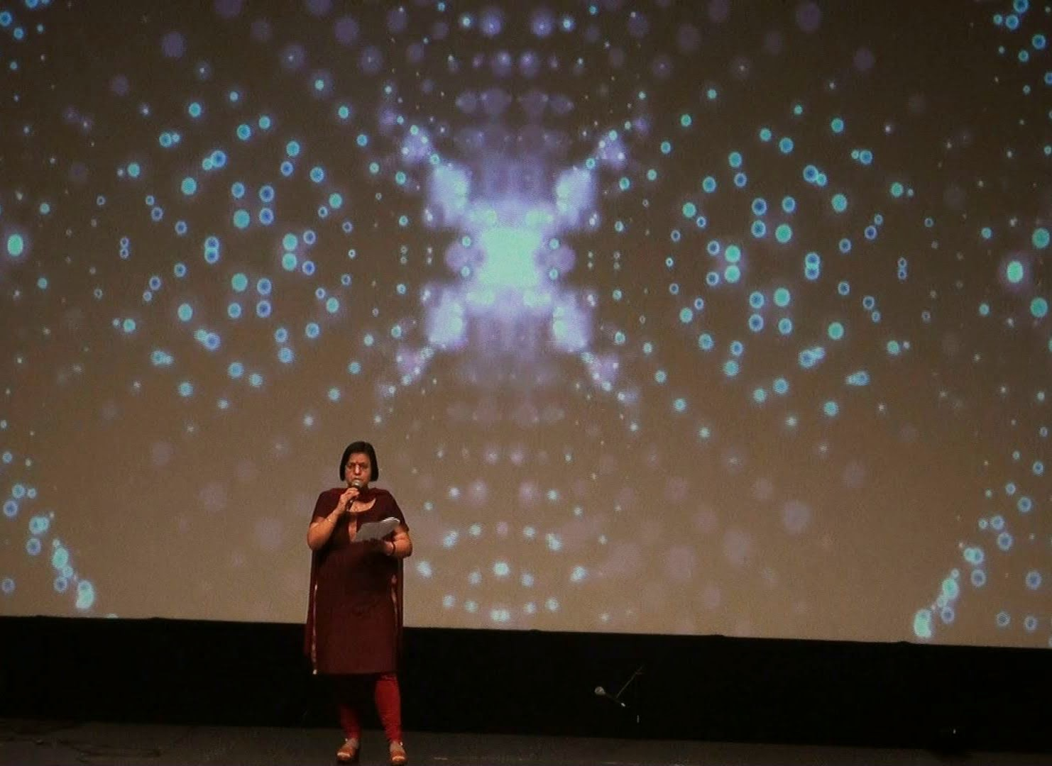 A woman singing