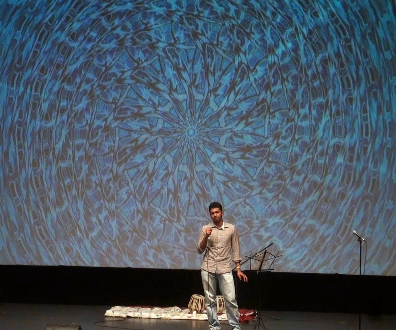 A man singing