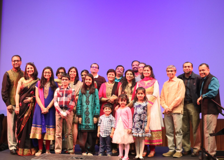 The full cast on stage together at the end of the show