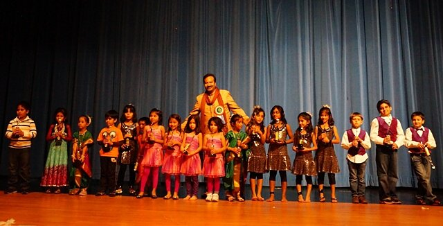 Yukta Garg New Talent Award recipients with their trophies at the 2013 ceremony.