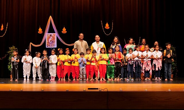 Yukta Garg New Talent Award recipients with their trophies at the 2018 ceremony.