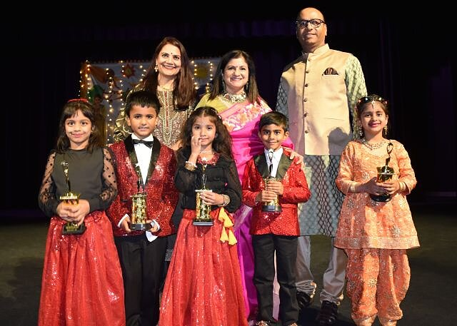 Yukta Garg New Talent Award recipients with their trophies at the 2024 ceremony.
