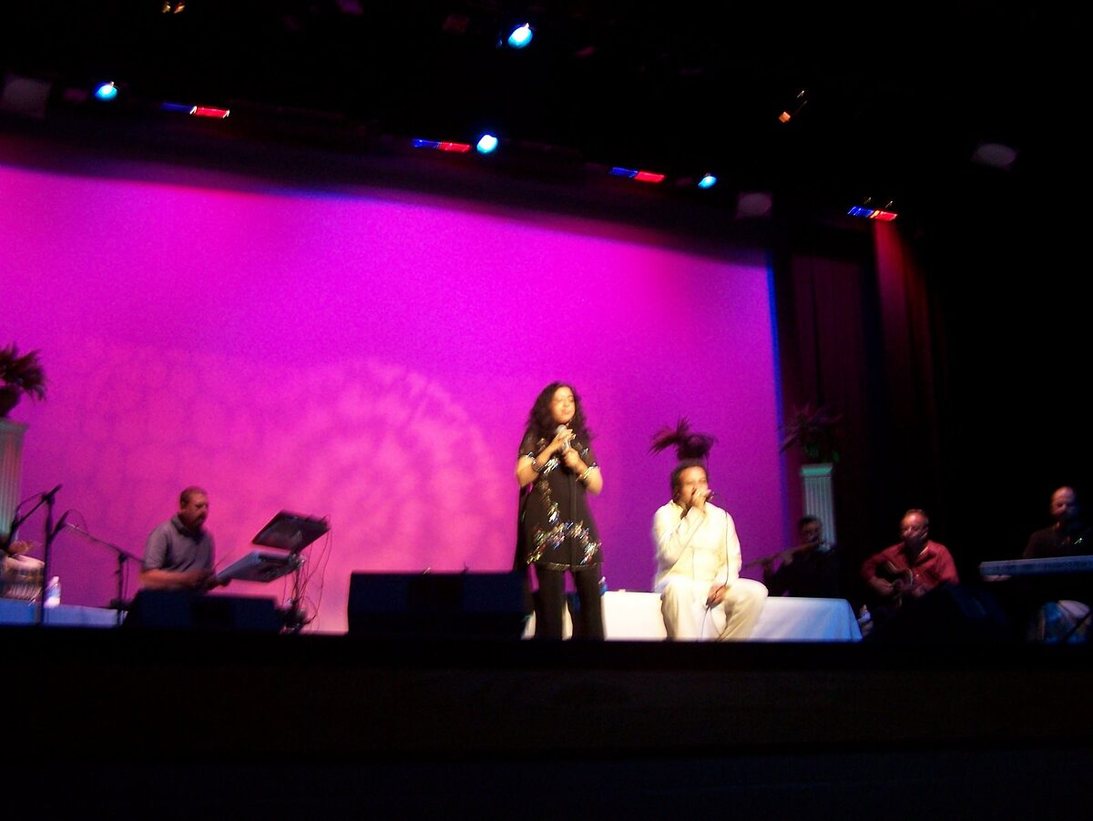 The stage during the concert.