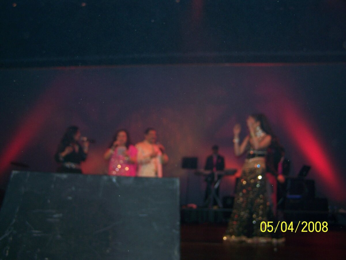 Dancers in colorful costume.
