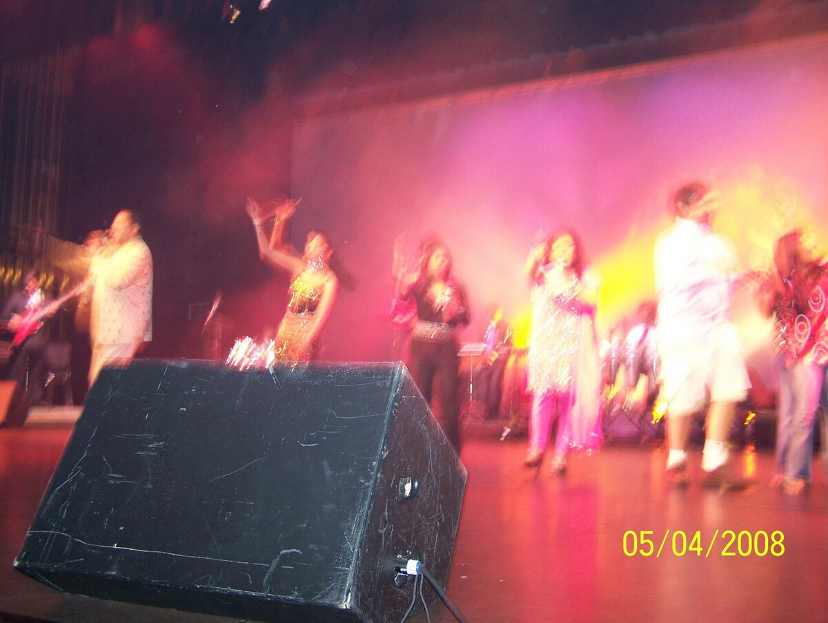 The performers taking their bows together.