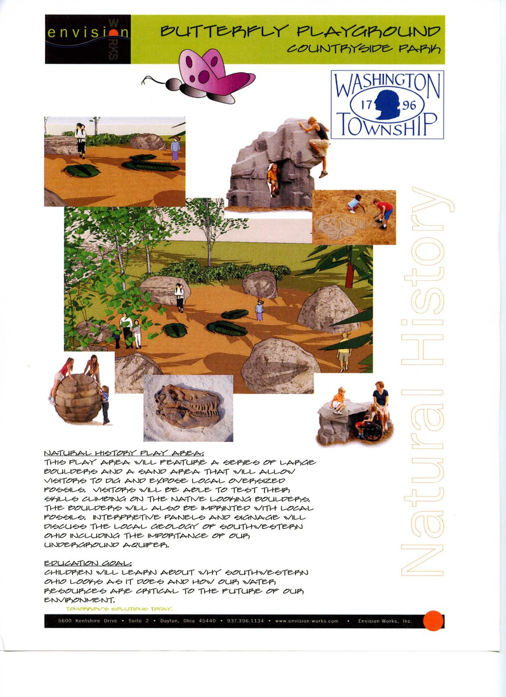 Natural History concept board, Butterfly Playground at Countryside Park