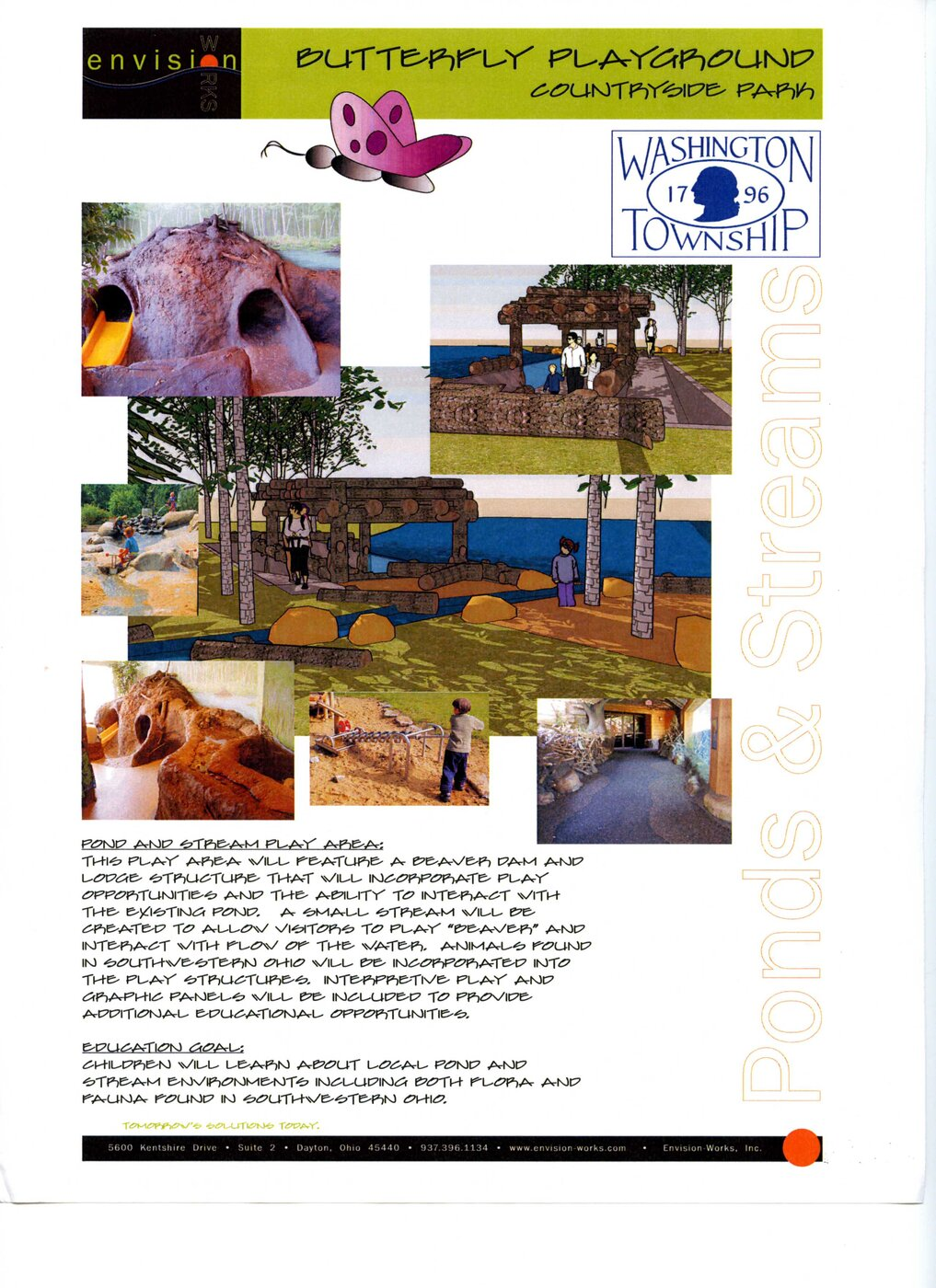Ponds & Streams concept board, Butterfly Playground at Countryside Park