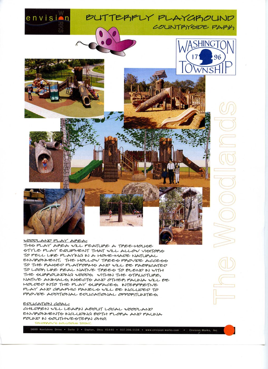 The Woodlands concept board, Butterfly Playground at Countryside Park