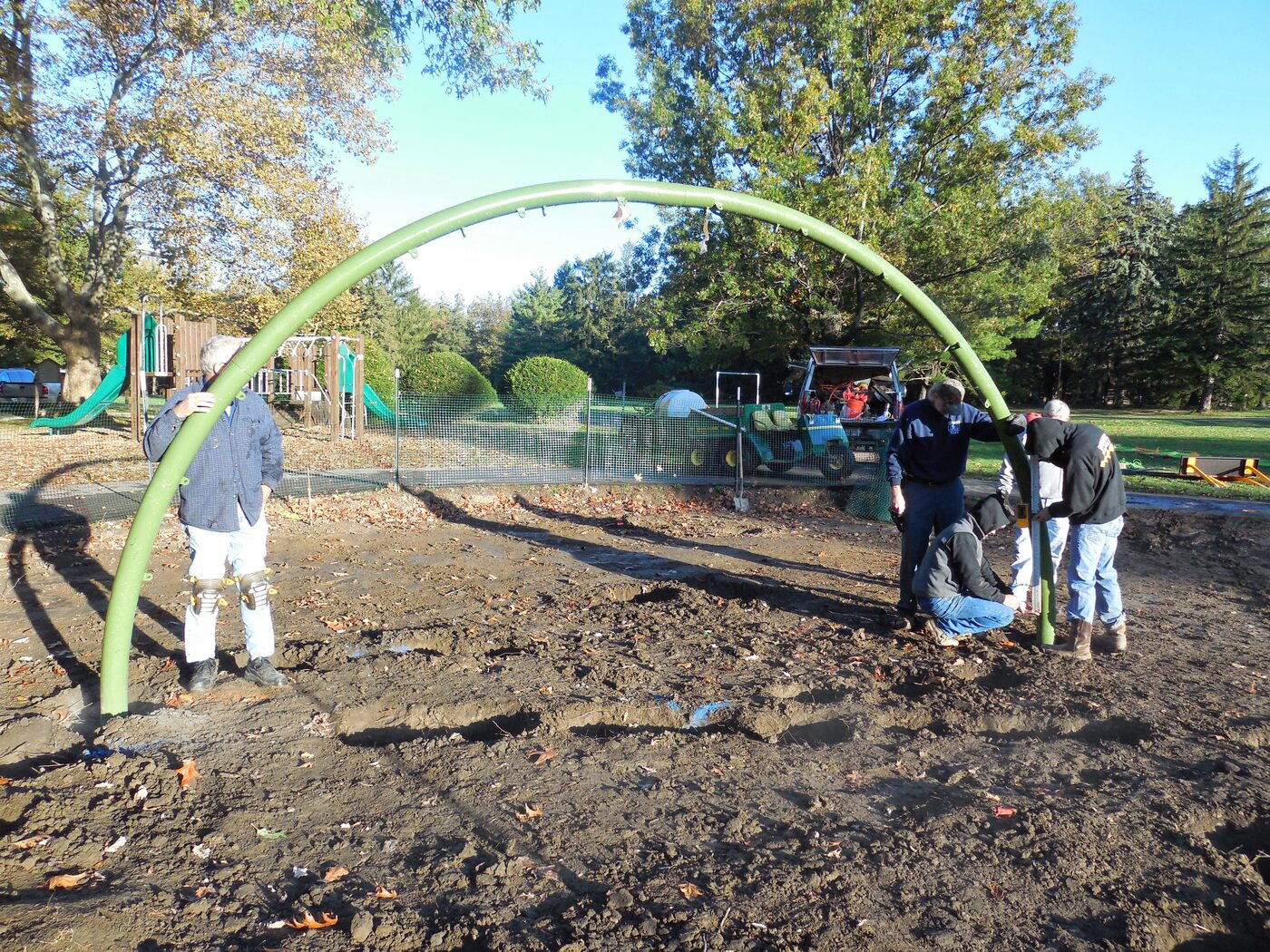 Groundbreaking and building the Butterfly Playground 1