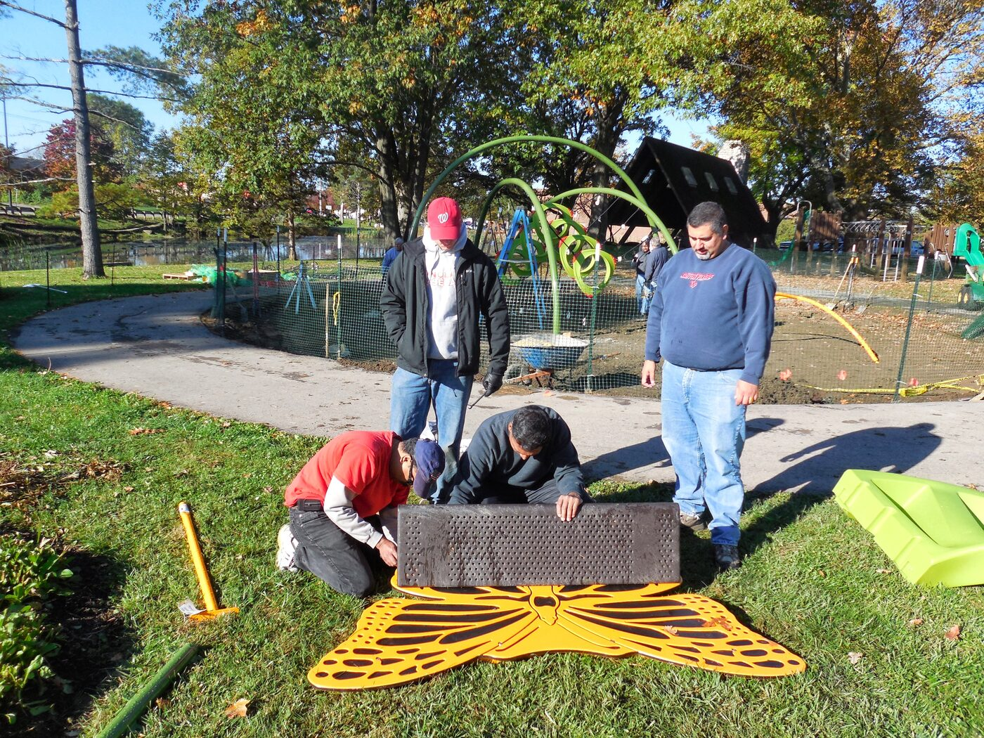 Groundbreaking and building the Butterfly Playground 11