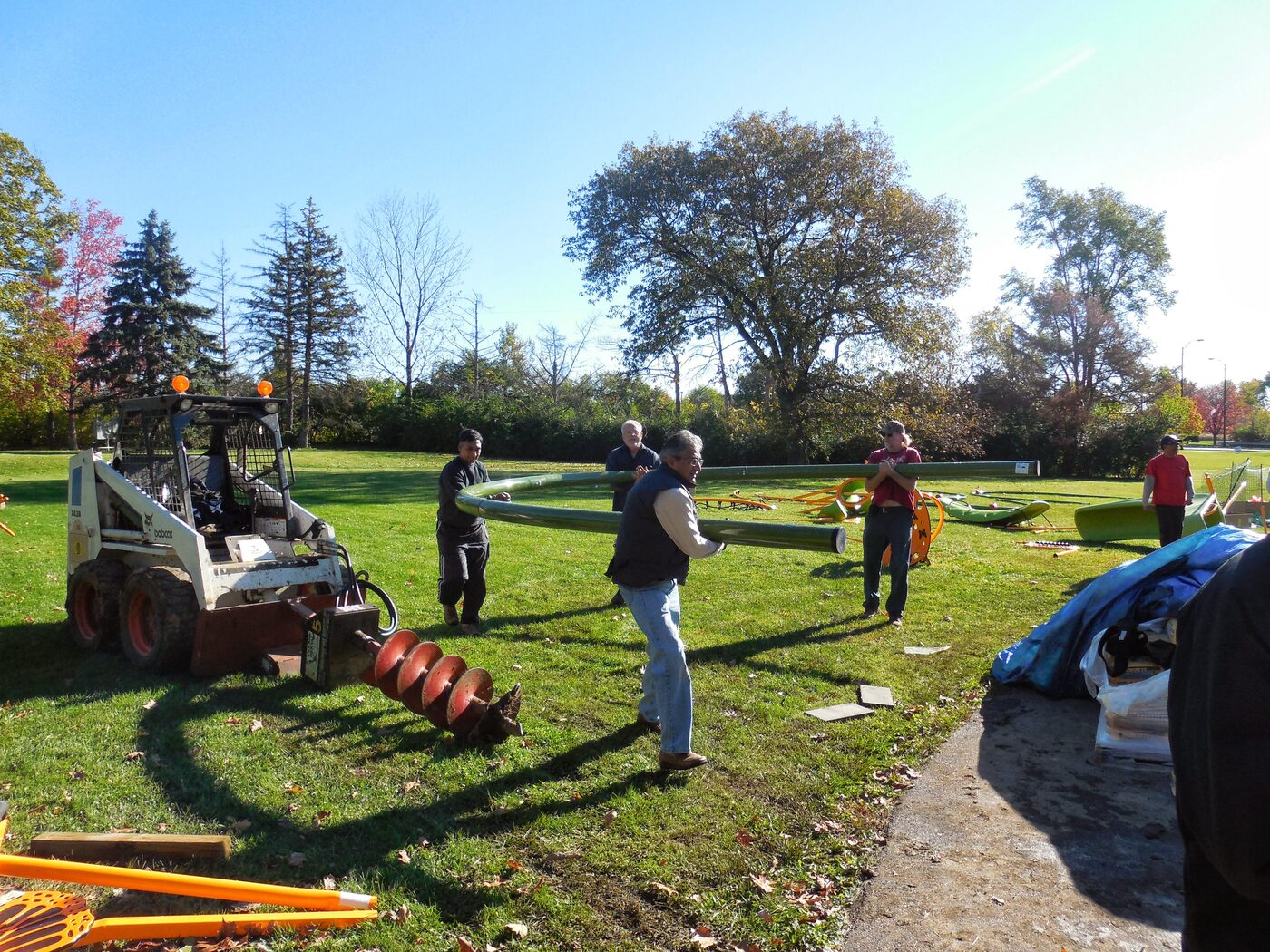 Groundbreaking and building the Butterfly Playground 12